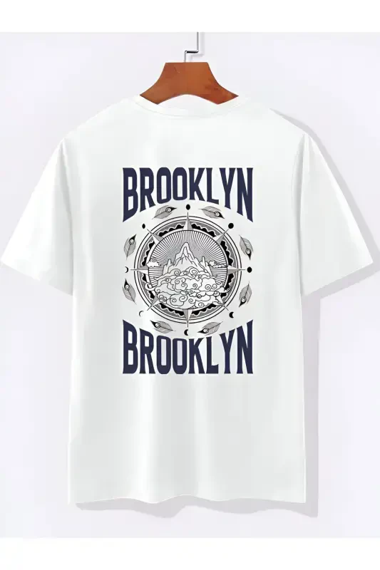 Navy & white Brooklyn printed shorts set - 3