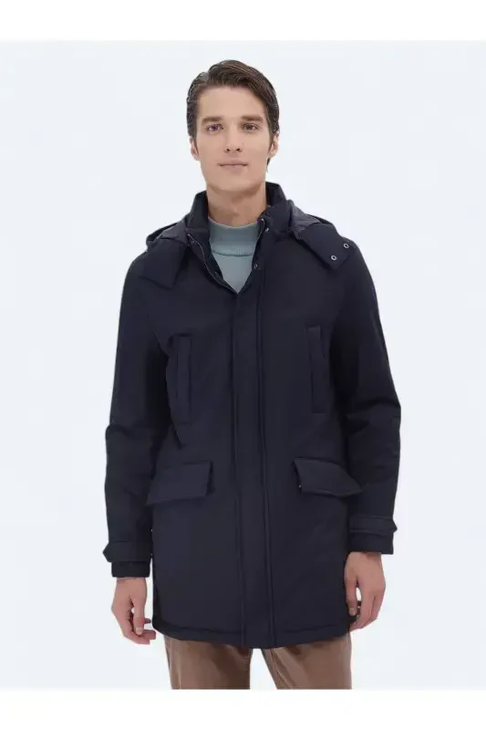 Navy woven coat - KIP