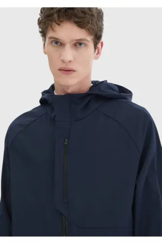 Navy Woven Jacket - 4