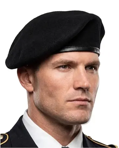 Nawati US Army Style Berets, Wool British Military Berets for Men, Fashionable and Vintage Women's Beret Hats - 1