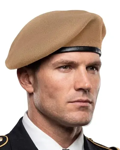 Nawati US Army Style Berets, Wool British Military Berets for Men, Fashionable and Vintage Women's Beret Hats - 1