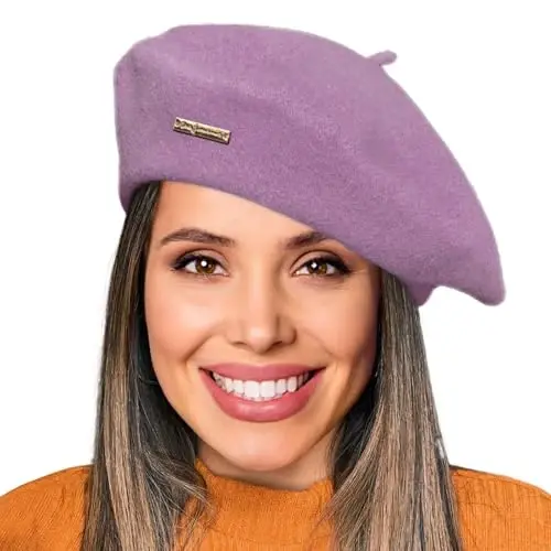 Nawati Wool Ayollar uchun fransuz beretlari, ayollar qizlari uchun bir xil rangli beret shlyapalari, kundalik va zamonaviy vintage rassom shlyapasi 