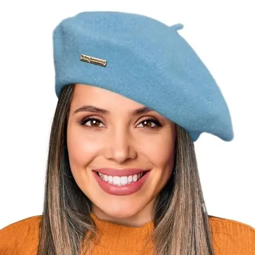 Nawati Wool French Berets for Women, Solid Color Beret Hats for Women Girls Lady, Casual and Chic Vintage Painters Hat 