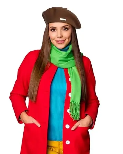 Nawati Wool French Berets for Women, Solid Color Beret Hats for Women Girls Lady, Casual and Chic Vintage Painters Hat - 3