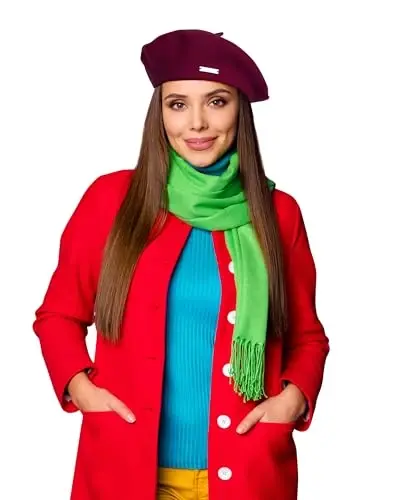 Nawati Wool French Berets for Women, Solid Color Beret Hats for Women Girls Lady, Casual and Chic Vintage Painters Hat - 3