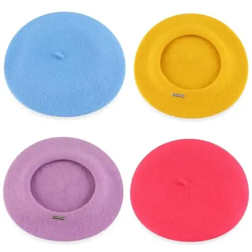 Nawati Wool French Berets for Women, Solid Color Beret Hats for Women Girls Lady, Casual and Chic Vintage Painters Hat - 5