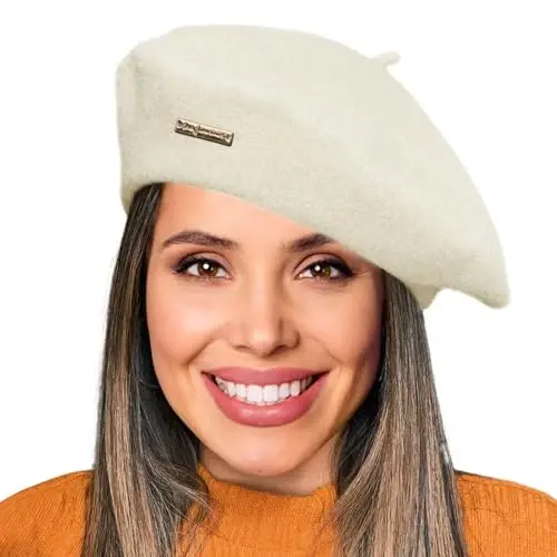 Nawati Wool French Berets for Women, Solid Color Beret Hats for Women Girls Lady, Casual and Chic Vintage Painters Hat 