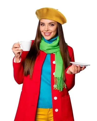 Nawati Wool French Berets for Women, Solid Color Beret Hats for Women Girls Lady, Casual and Chic Vintage Painters Hat - 4