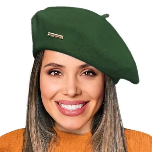 Nawati Wool French Berets for Women, Solid Color Beret Hats for Women Girls Lady, Casual and Chic Vintage Painters Hat 