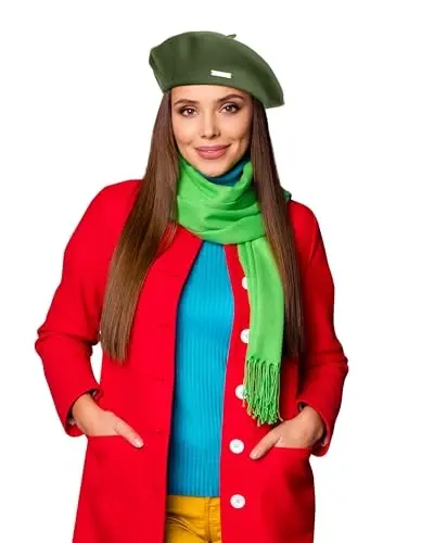 Nawati Wool French Berets for Women, Solid Color Beret Hats for Women Girls Lady, Casual and Chic Vintage Painters Hat - 2