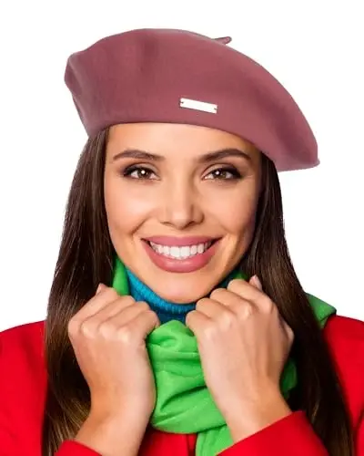 Nawati Wool French Berets for Women, Solid Color Beret Hats for Women Girls Lady, Casual and Chic Vintage Painters Hat 