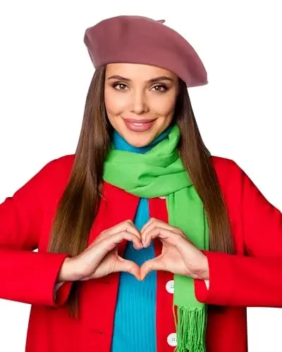 Nawati Wool French Berets for Women, Solid Color Beret Hats for Women Girls Lady, Casual and Chic Vintage Painters Hat - 2