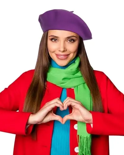 Nawati Wool French Berets for Women, Solid Color Beret Hats for Women Girls Lady, Casual and Chic Vintage Painters Hat - NAWATI (1)