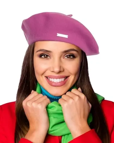 Nawati Wool French Berets for Women, Solid Color Beret Hats for Women Girls Lady, Casual and Chic Vintage Painters Hat 
