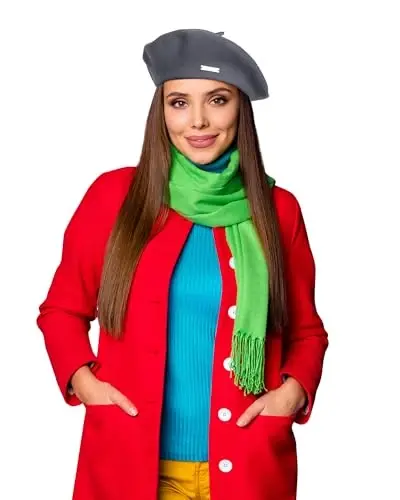 Nawati Wool French Berets for Women, Solid Color Beret Hats for Women Girls Lady, Casual and Chic Vintage Painters Hat - 2