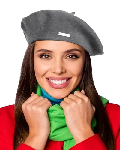 Nawati Wool French Berets for Women, Solid Color Beret Hats for Women Girls Lady, Casual and Chic Vintage Painters Hat 