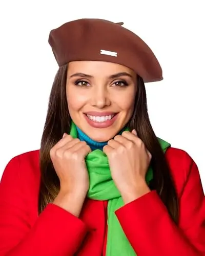 Nawati Wool French Berets for Women, Solid Color Beret Hats for Women Girls Lady, Casual and Chic Vintage Painters Hat 