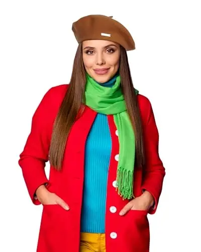 Nawati Wool French Berets for Women, Solid Color Beret Hats for Women Girls Lady, Casual and Chic Vintage Painters Hat - 3