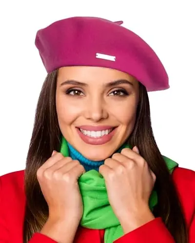 Nawati Wool French Berets for Women, Solid Color Beret Hats for Women Girls Lady, Casual and Chic Vintage Painters Hat 