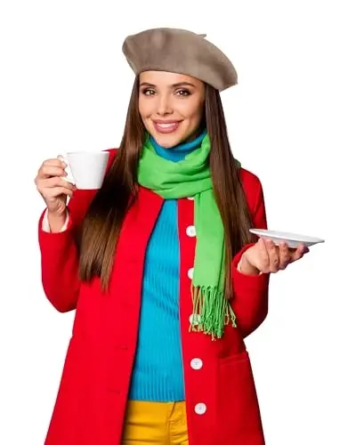 Nawati Wool French Berets for Women, Solid Color Beret Hats for Women Girls Lady, Casual and Chic Vintage Painters Hat - 2