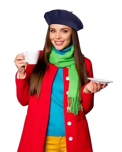 Nawati Wool French Berets for Women, Solid Color Beret Hats for Women Girls Lady, Casual and Chic Vintage Painters Hat - 2