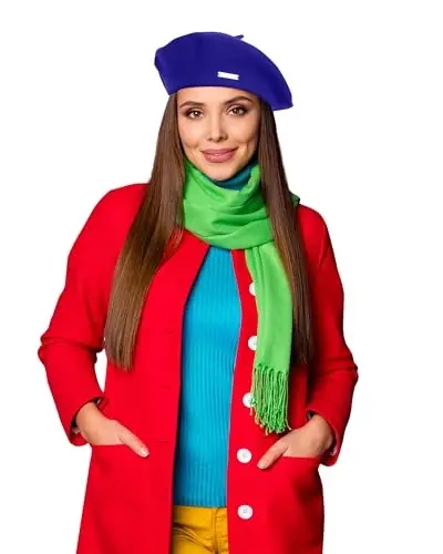 Nawati Wool French Berets for Women, Solid Color Beret Hats for Women Girls Lady, Casual and Chic Vintage Painters Hat - 3