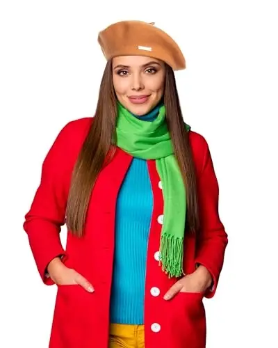 Nawati Wool French Berets for Women, Solid Color Beret Hats for Women Girls Lady, Casual and Chic Vintage Painters Hat - 4