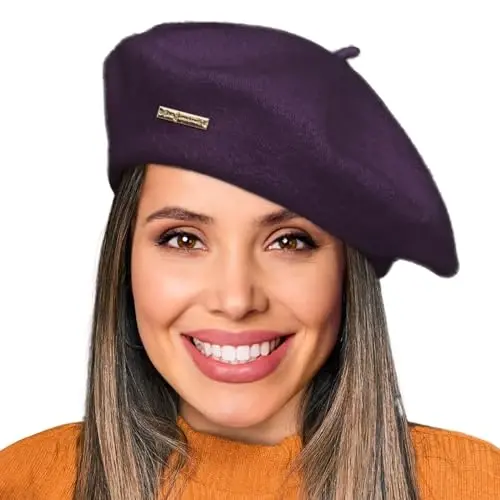 Nawati Wool French Berets for Women, Solid Color Beret Hats for Women Girls Lady, Casual and Chic Vintage Painters Hat 