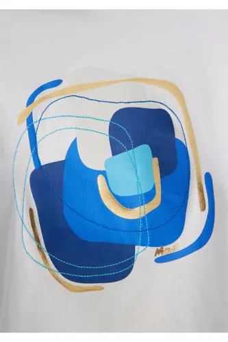 Nazar Boncuğu Baskılı Beyaz Tişört Standart 1613446-70057 - 6