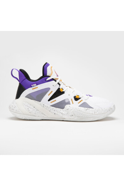 NBA Los Angeles Lakers Adult Basketball Shoe - White - 900 Mid-3 - 33