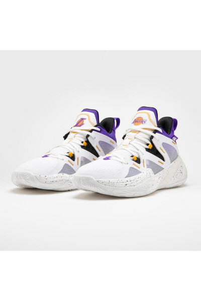 NBA Los Angeles Lakers Adult Basketball Shoe - White - 900 Mid-3 - 36