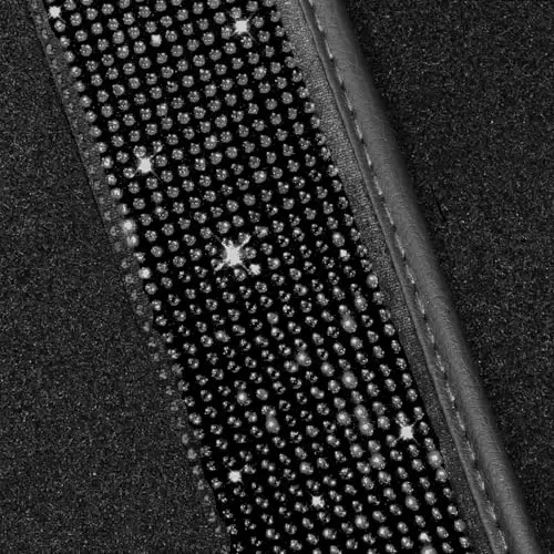 NBTEPEM Black Bling Car Floor Mats Full Set, Universal Fit Most Cars,SUV, Trucks, 4 pcs Sparkle Glitter Diamond Carpet for Women Girls with Anti-Slip Pad (Black Diamond) - 5