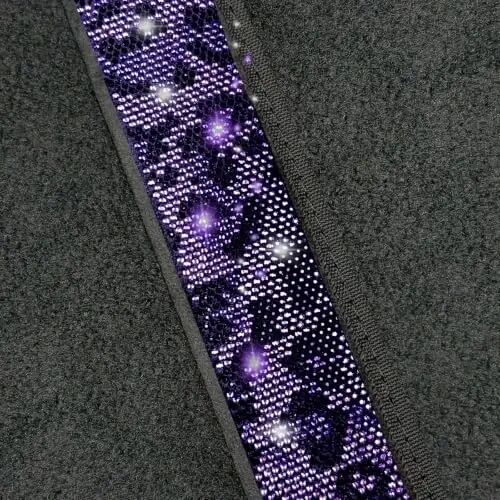 NBTEPEM Bling Purple Leopard Car Floor Mats Full Set, 4 pcs Waterproof Diamond Car Carpet Mats with Anti-Slip Nibbs Backing & Driver Heel Pad Universal Fit Most Cars, SUV, Sedan, Van (Purple Leopard) - 5
