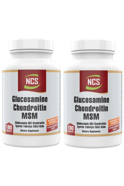 Ncs Glucosamine Chondroitin Msm 180 Tablets X 2 Boxes Boswellia Gri180 - 1