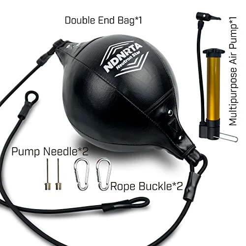 NDNRTA Double End Bag, (Classic Style Upgraded),Improve Reaction Speed, Boxing Equipment, Durable, Double End Punching Bags, Home Gym, Floor to Ceiling, for Boxing (Shipped from The U.S) - 5