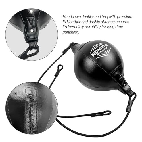 NDNRTA Double End Bag, (Classic Style Upgraded),Improve Reaction Speed, Boxing Equipment, Durable, Double End Punching Bags, Home Gym, Floor to Ceiling, for Boxing (Shipped from The U.S) - 6