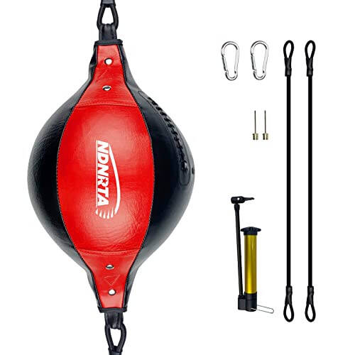 NDNRTA Double End Bag, (Classic Style Upgraded),Improve Reaction Speed, Boxing Equipment, Durable, Double End Punching Bags, Home Gym, Floor to Ceiling, for Boxing (Shipped from The U.S) - 2