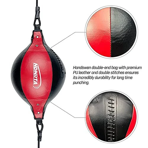 NDNRTA Double End Bag, (Classic Style Upgraded), Improve Reaction Speed, Boxing Equipment, Durable, Double End Punching Bags, Home Gym, Floor to Ceiling, for Boxing (Shipped from The U.S) - 5