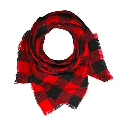 Neal LINK Ayollar uchun katakli sharf adyol o'ta katta hajmli katta sharflar Tartan ro'mollar - 4