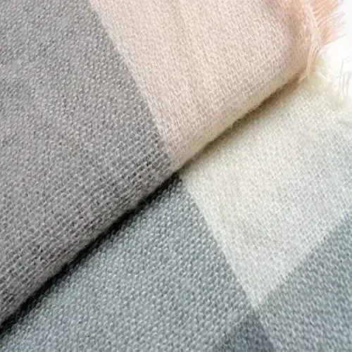 Neal LINK Women's Plaid Scarf Blanket Wrap Oversized Chunky Scarves Tartan Shawls - 6