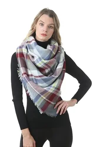 Neal LINK Women's Plaid Scarf Blanket Wrap Warm Tartan Checked Shawl Tartan Scarves PasModazoneina Cape - NEAL (1)