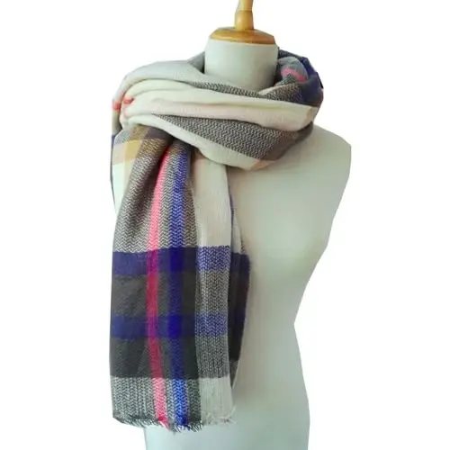 Neal LINK Women's Scarves Wraps Warm Blanket Scarf Shawl Winter Plaid Scarfs for Women - 5