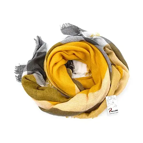Neal LINK Women's Scarves Wraps Warm Blanket Scarf Shawl Winter Plaid Scarfs for Women - 6