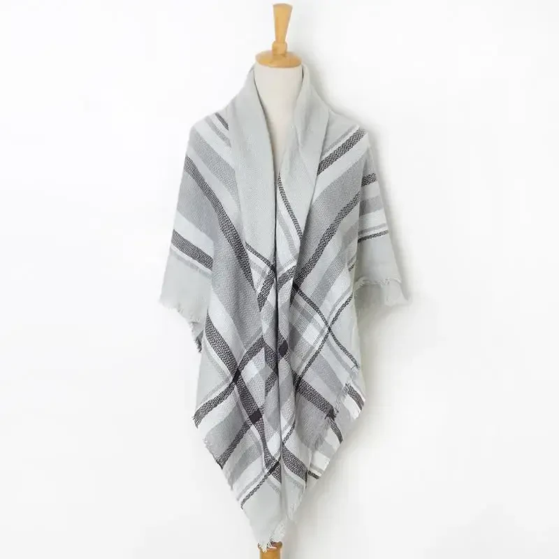 Neal LINK Women's Plaid Scarf Blanket Wrap Warm Tartan Checked Shawl Tartan Scarves PasModazoneina Cape - 3