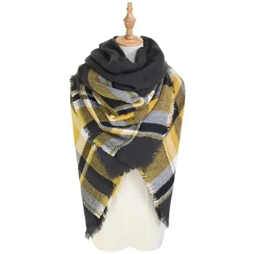 Neal LINK Women's Plaid Scarf Blanket Wrap Warm Tartan Checked Shawl Tartan Scarves PasModazoneina Cape - NEAL (1)