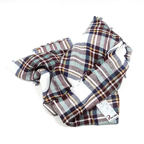 Neal LINK Women's Plaid Scarf Blanket Wrap Oversized Chunky Scarves Tartan Shawls - 6