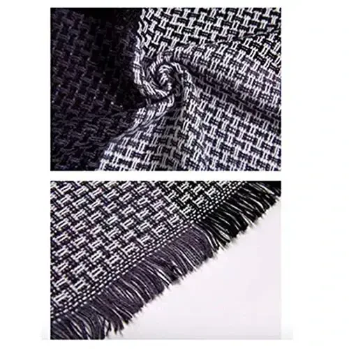 Neal LINK Women's Plaid Scarf Blanket Wrap Oversized Chunky Scarves Tartan Shawls - 5