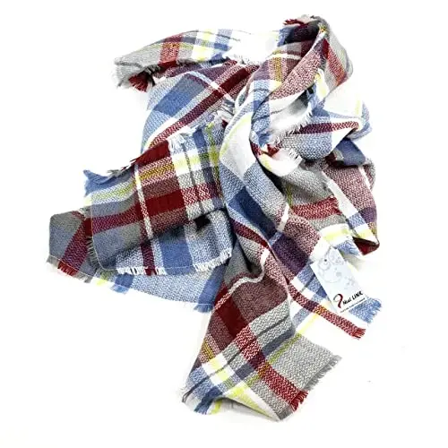 Neal LINK Women's Plaid Scarf Blanket Wrap Warm Tartan Checked Shawl Tartan Scarves PasModazoneina Cape - 6