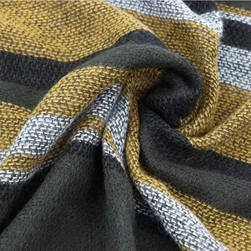 Neal LINK Women's Plaid Scarf Blanket Wrap Warm Tartan Checked Shawl Tartan Scarves PasModazoneina Cape - 3