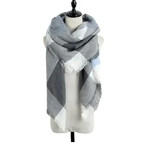 Neal LINK Women's Scarves Wraps Warm Blanket Scarf Shawl Winter Plaid Scarfs for Women - 4
